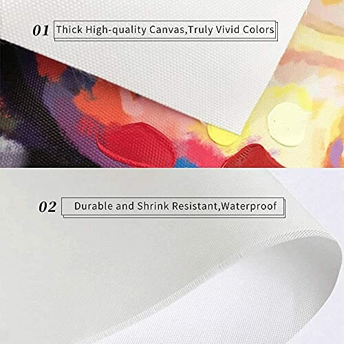 High-quality canvas with vivid colors and durability features.