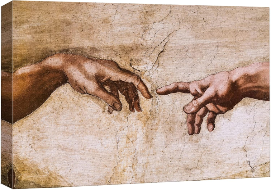 Creation of Adam Canvas Print